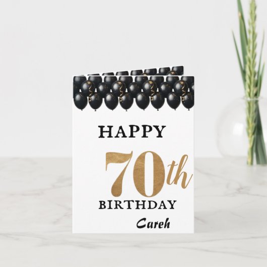 Glückwunschkarte zum 70. Geburtstag Karte (Vorderseite)