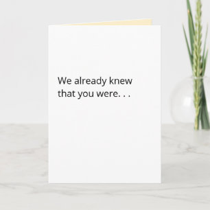 Glückwunschkarte zum Coming-out für LBGTQ+-Stolz H Karte