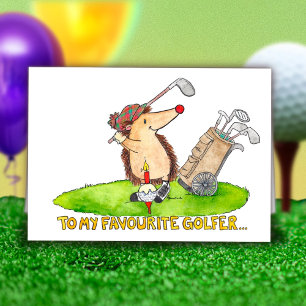 Glückwunschkarte zum Geburtstag für Golfer Karte