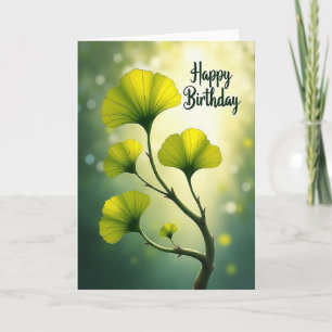 Glückwunschkarte zum Geburtstag mit leuchtenden Bl Karte