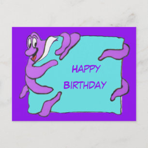 Glückwunschkarte zum Geburtstag mit Oktopus Postkarte