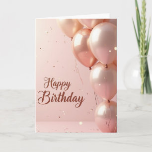 Glückwunschkarte zum Geburtstag mit rosa Glitter Karte
