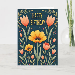 Glückwunschkarte zum goldenen Geburtstag Karte