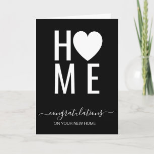 Glückwunschkarte zum Hausjubiläum, Typografie HOME Karte
