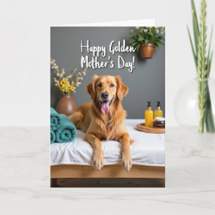 Glückwunschkarte zum Muttertag mit goldenem Hund Karte