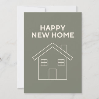 Glückwunschkarte zum neuen Zuhause - Warmes Eukaly