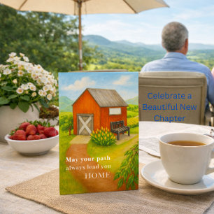 Glückwunschkarte zum Ruhestand - Ruhige ländliche  Karte