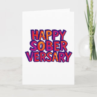 Glückwunschkarte zum Soberversary mit Umschlag 5x7 Karte
