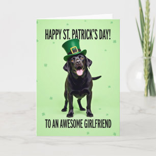Glückwunschkarte zum St. Patrick's Day mit Labrado Karte