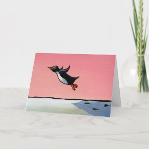 Glückwunschkarten-Pinguin-Kunst ewiger Optimist Karte