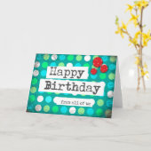 Glückwunschkarten Rot-Blau-Unternehmensgeschäft Karte (Gelbe Blume)