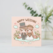 Glückwunschkarten zur Hochzeit Karte (Stehend Vorderseite)