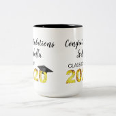 Glückwunschklasse 2020 Personalisierter Name Zweifarbige Tasse (Mittel)