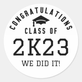 Glückwunschklasse 2K23 Runder Aufkleber