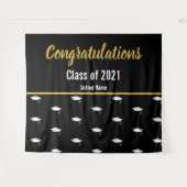 Glückwunschklasse des Abschlusses 2021 Wandteppich (Vorderseite (Horizontal))