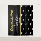 Glückwunschklasse des Abschlusses 2021 Wandteppich (Vorderseite)