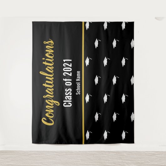 Glückwunschklasse des Abschlusses 2021 Wandteppich (Vorderseite)