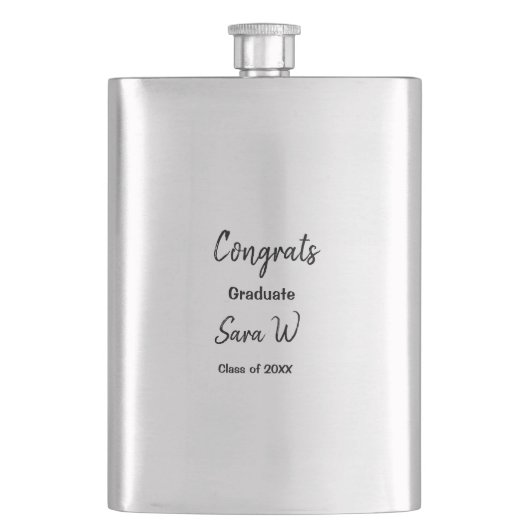 Glückwunschklasse Jahrgangsname Schule Protokoll Flachmann (Vorderseite)