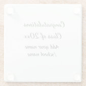 Glückwunschklasse Jahrgangsname Schule Protokoll Glasuntersetzer (Rückseite)