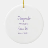 Glückwunschklasse Jahrgangsname Schule Protokoll Keramik Ornament (Hinten)
