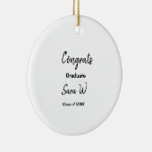 Glückwunschklasse Jahrgangsname Schule Protokoll Keramik Ornament (Rechts)