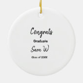 Glückwunschklasse Jahrgangsname Schule Protokoll Keramik Ornament (Hinten)