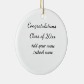 Glückwunschklasse Jahrgangsname Schule Protokoll Keramik Ornament (Rechts)