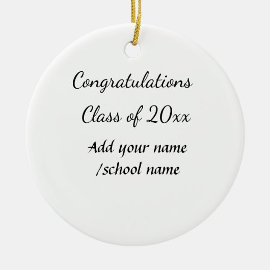Glückwunschklasse Jahrgangsname Schule Protokoll Keramik Ornament (Vorne)