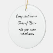 Glückwunschklasse Jahrgangsname Schule Protokoll Keramik Ornament (Links)