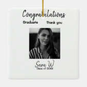 Glückwunschklasse Jahrgangsname Schule Protokoll Keramikornament (Rückseite)