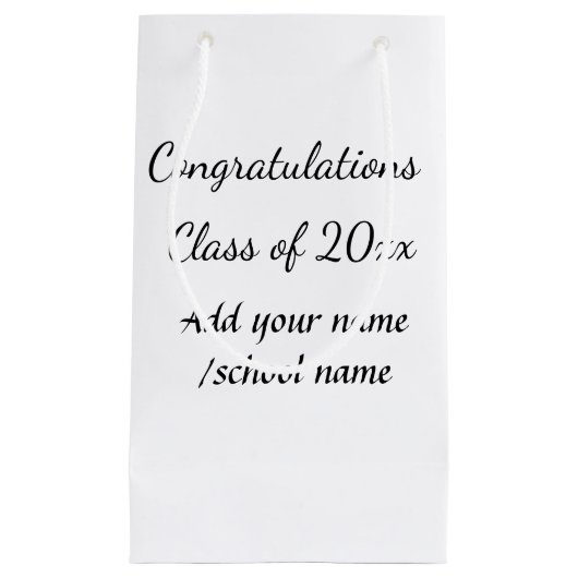 Glückwunschklasse Jahrgangsname Schule Protokoll Kleine Geschenktüte (Vorderseite)