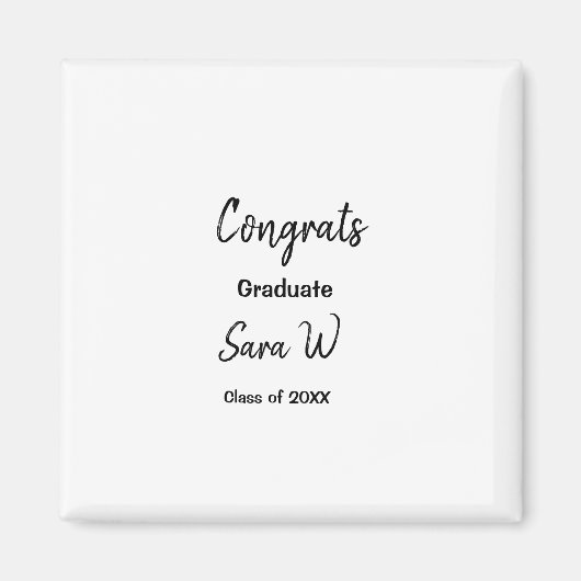 Glückwunschklasse Jahrgangsname Schule Protokoll Magnet (Vorne)