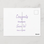 Glückwunschklasse Jahrgangsname Schule Protokoll Postkarte (Rückseite)