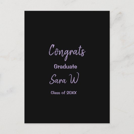 Glückwunschklasse Jahrgangsname Schule Protokoll Postkarte (Vorderseite)