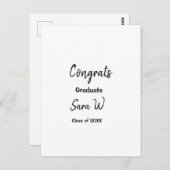 Glückwunschklasse Jahrgangsname Schule Protokoll Postkarte (Vorne/Hinten)