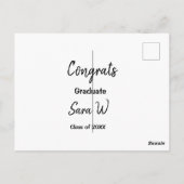 Glückwunschklasse Jahrgangsname Schule Protokoll Postkarte (Rückseite)