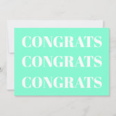 Glückwunschs Aqua White (Vorderseite)