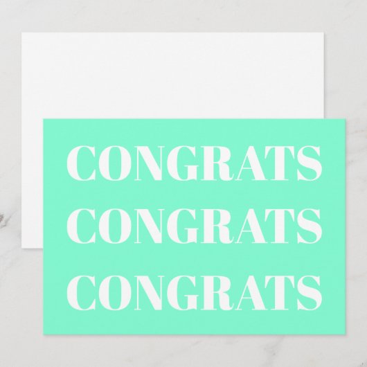 Glückwunschs Aqua White (Vorne/Hinten)