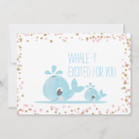 Glückwunschs Baby Watercolor Niedlich Wale