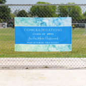 Glückwunschs Blue Green Amethyst Crystal Abschluss Banner (Insitu)