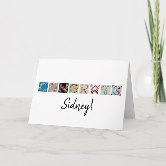 "Glückwunschs" Board Game Alphabet Card Karte (Vorderseite)