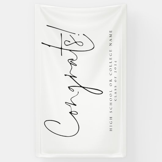 Glückwunschs Class 2024 Script-Uni Grad Banner (Vertikal)