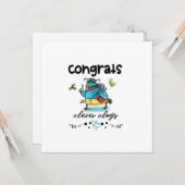 Glückwunschs Clever Clogs Cartoon Taube Spaß Karte (Vorderseite/Rückseite Beispiel)