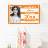 Glückwunschs Grad 2022 Foto Abschluss Orange White Banner (Insitu)