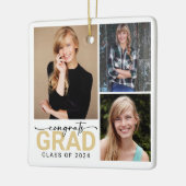 Glückwunschs Grad Abschluss Foto Keepake Keramikornament (Links)