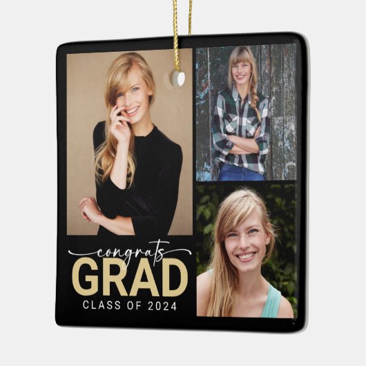 Glückwunschs Grad Abschluss Foto Keepake Keramikornament (Links)