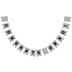 Glückwunschs Grad Abschluss Silver Glitzer Wimpelkette