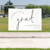 Glückwunschs Grad Black Script Abschluss Announce Banner (Insitu)