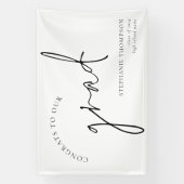 Glückwunschs Grad Black Script Abschluss Announce Banner (Vertikal)