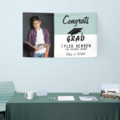 Glückwunschs Grad Blue Foto Graduation Party Banner (Messeveranstaltung)